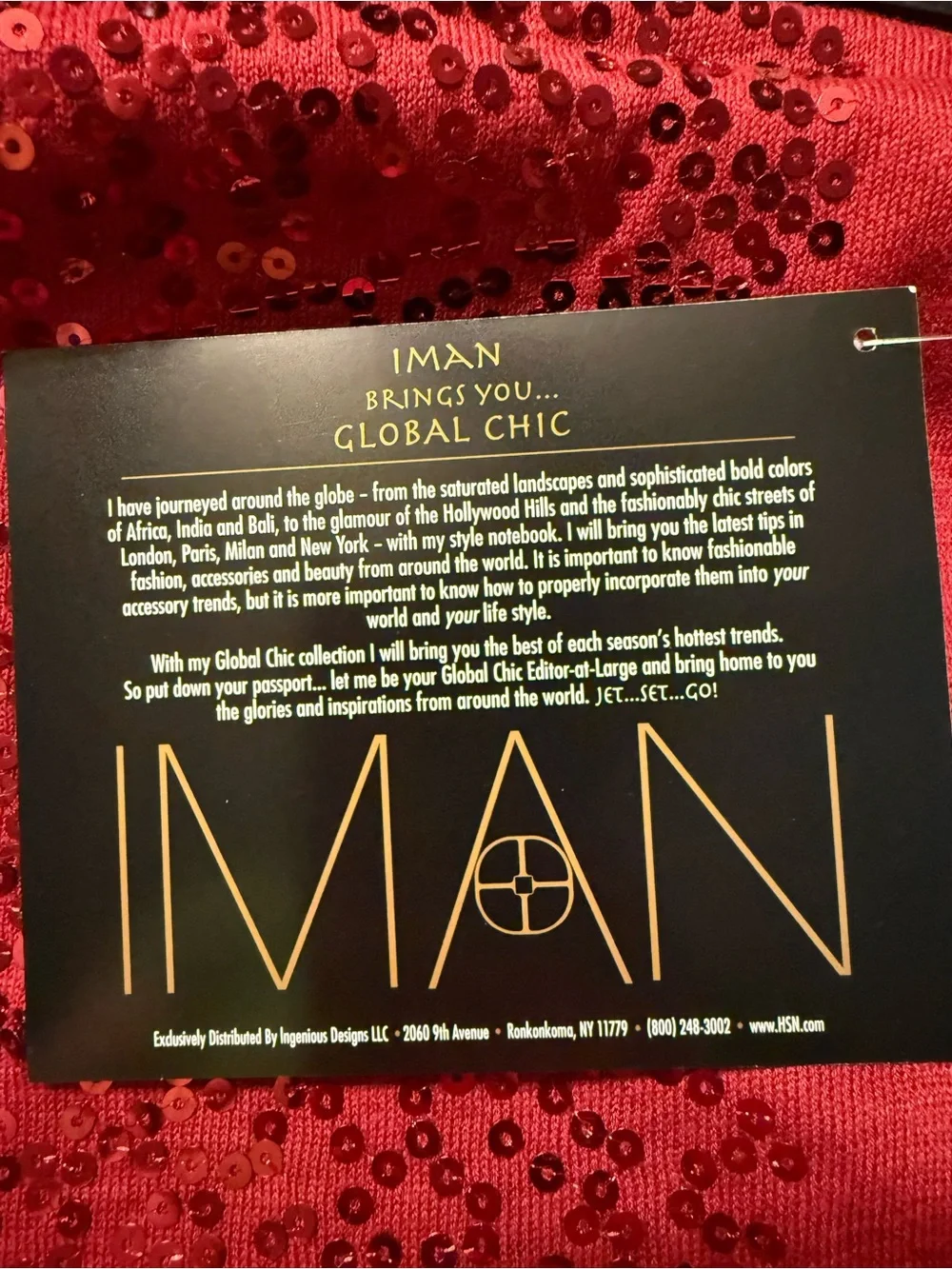 NWT fashion scarf Iman maroon burgundy red sequin viscose cotton